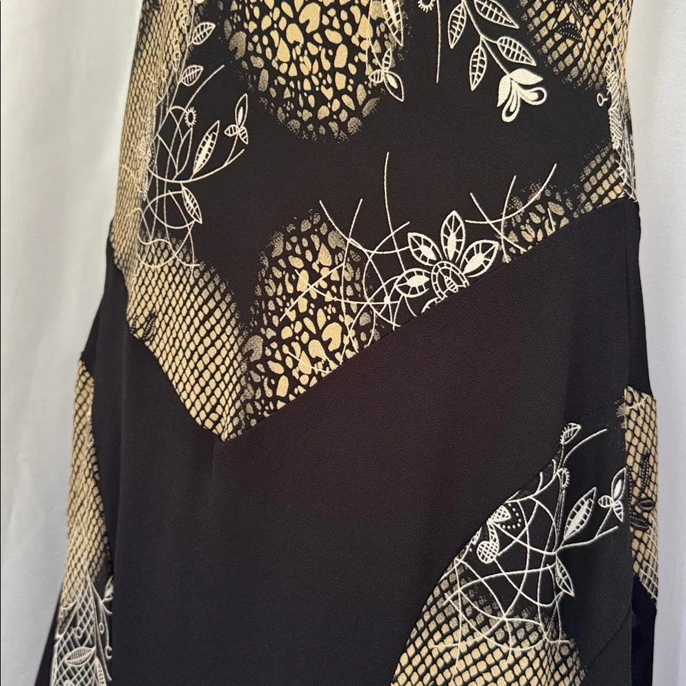 Sharon Max Women Dress Black and Beige Sleeveless Asymmetrical Hem Small Dress - Picture 13 of 16